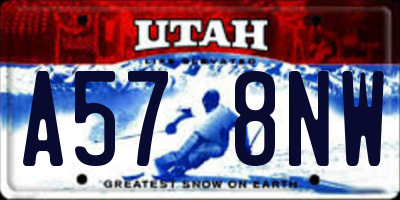 UT license plate A578NW