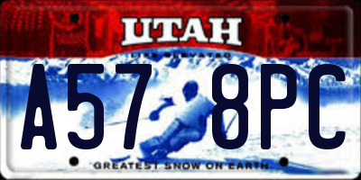 UT license plate A578PC