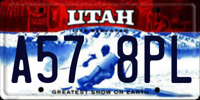 UT license plate A578PL