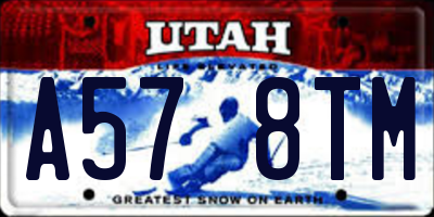 UT license plate A578TM