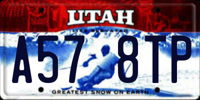 UT license plate A578TP