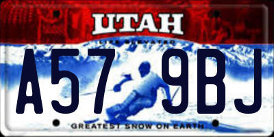 UT license plate A579BJ