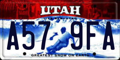 UT license plate A579FA