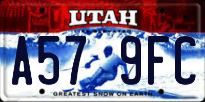 UT license plate A579FC