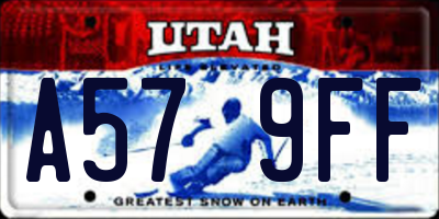 UT license plate A579FF