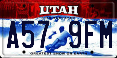 UT license plate A579FM