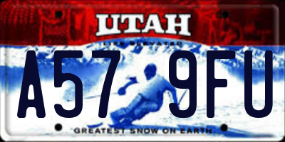 UT license plate A579FU