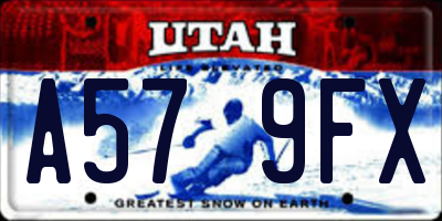 UT license plate A579FX