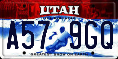 UT license plate A579GQ