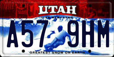 UT license plate A579HM