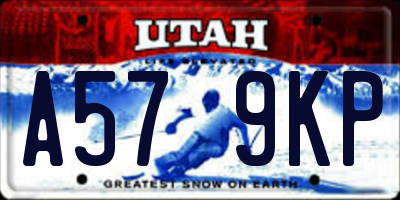 UT license plate A579KP