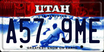 UT license plate A579ME