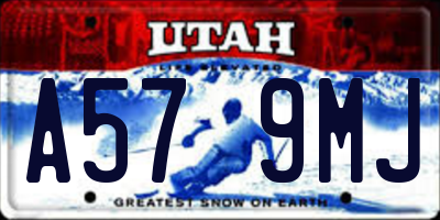 UT license plate A579MJ