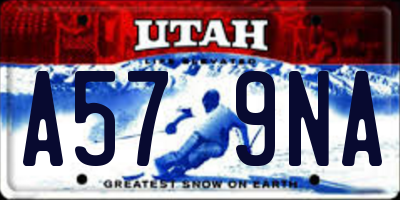 UT license plate A579NA
