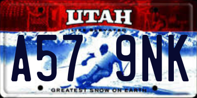 UT license plate A579NK