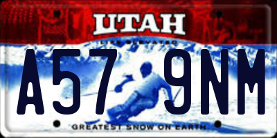 UT license plate A579NM