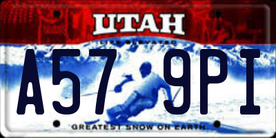 UT license plate A579PI