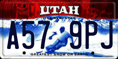UT license plate A579PJ