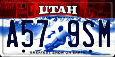 UT license plate A579SM