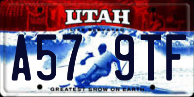 UT license plate A579TF
