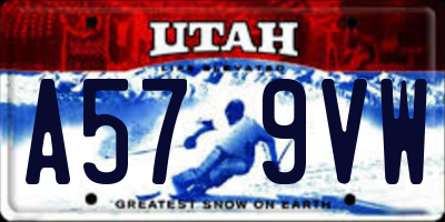 UT license plate A579VW