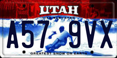 UT license plate A579VX