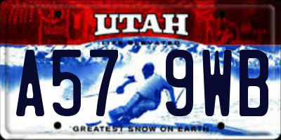 UT license plate A579WB