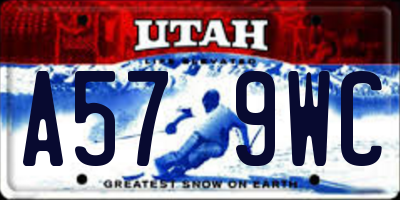 UT license plate A579WC