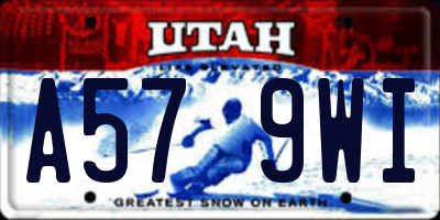 UT license plate A579WI