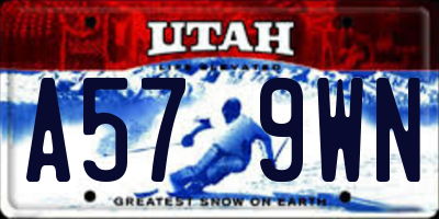 UT license plate A579WN