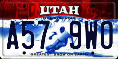 UT license plate A579WO