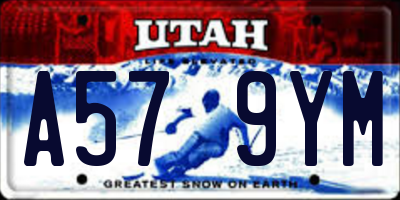 UT license plate A579YM