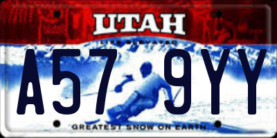 UT license plate A579YY