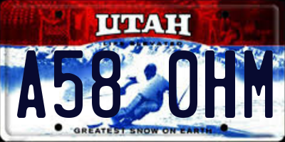 UT license plate A580HM