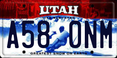 UT license plate A580NM