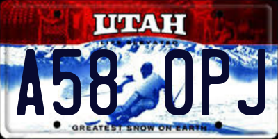 UT license plate A580PJ