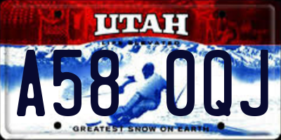 UT license plate A580QJ