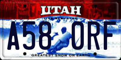 UT license plate A580RF