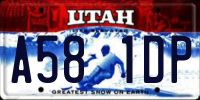 UT license plate A581DP