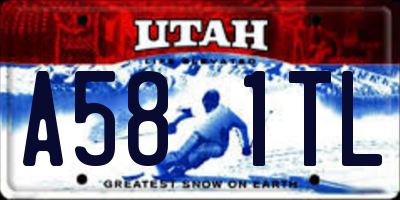 UT license plate A581TL