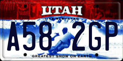 UT license plate A582GP