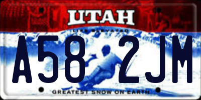 UT license plate A582JM