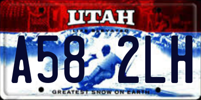 UT license plate A582LH
