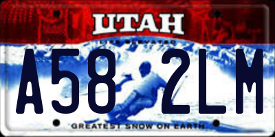 UT license plate A582LM