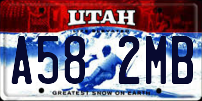 UT license plate A582MB