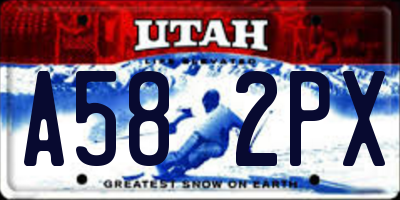 UT license plate A582PX