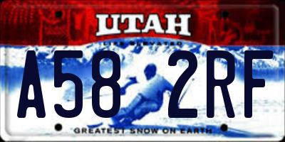 UT license plate A582RF