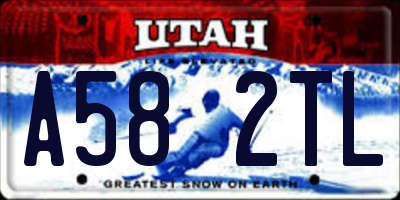 UT license plate A582TL
