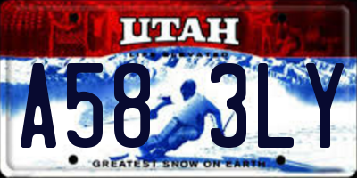 UT license plate A583LY