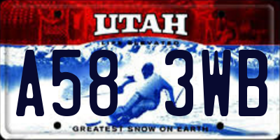 UT license plate A583WB